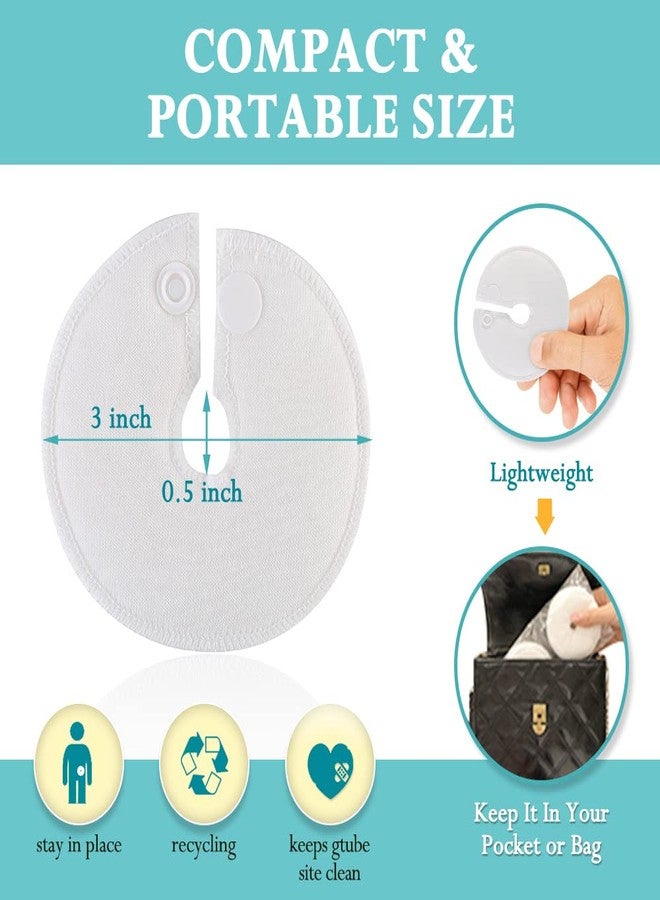 KAVIL G Tube Button Covers Peritoneal Dialysis Accessories Feeding Tube Pads Peg Ng J Tube Holder Cotton Nursing Pads Nephrostomy Catheter Supplies Support for Adults Soft Reusable G Tube Covers (12 Pack) - Image 2